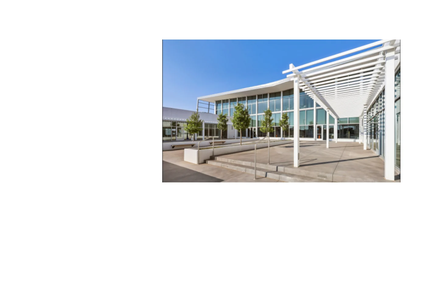 Exterior courtyard of the Skill VGT Texas office